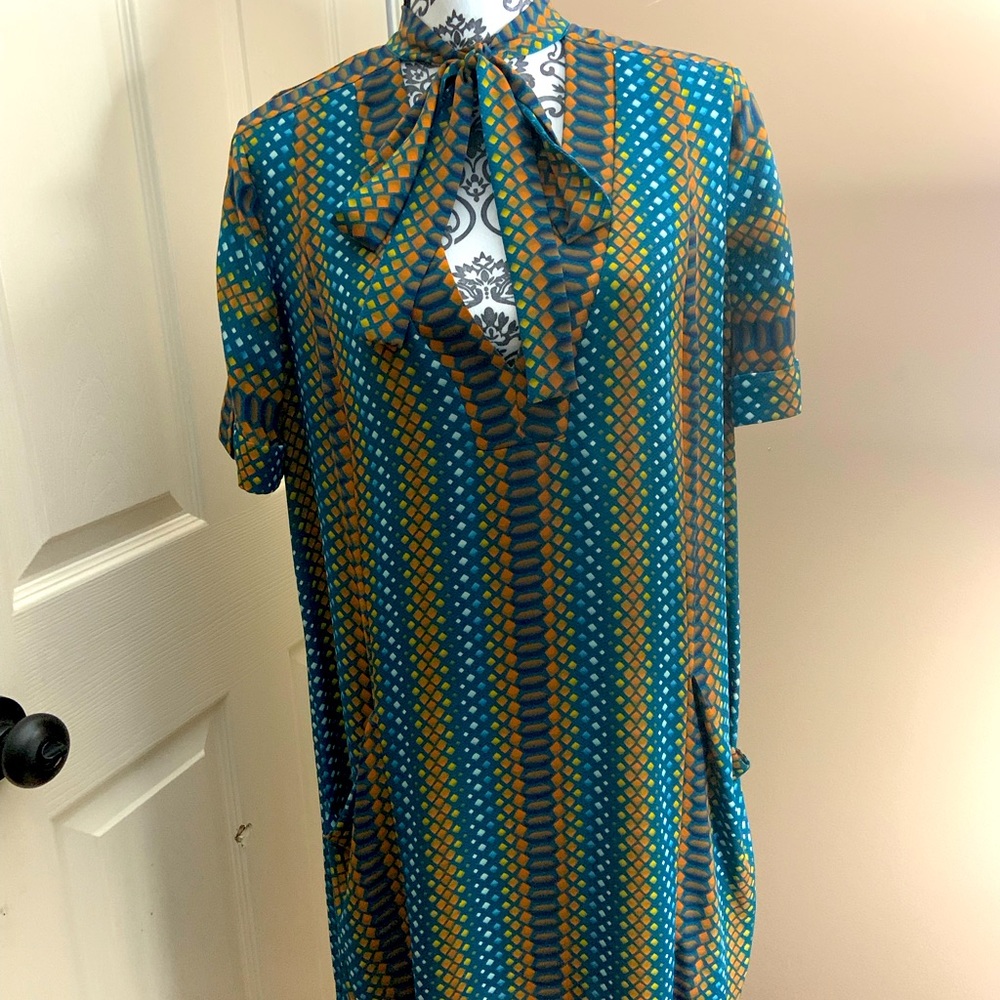 Colorful silky dress